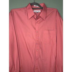 Giovanni Uomo Men Dress Shirt Size 17 1/2 Single Cuff Tailoring Cotton Formal